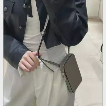 «Стильная универсальная мини-сумка-мессенджер из натуральной кожи 2024 года» 10x2x18 cm