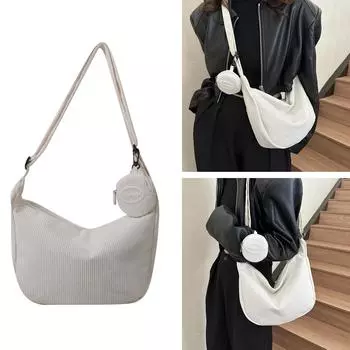 Стильная вельветовая сумка через плечо с регулируемым ремешком, идеально подходит для работы, путешествий, шопинга, свиданий хаки