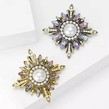 Стильная винтажная брошь в виде подсолнуха в стиле барокко с бриллиантами, женская одежда, аксессуары, булавки для корсажа