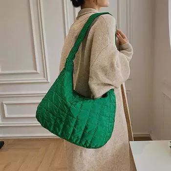 Стильная вместительная сумка Space Cotton Handbag, универсальная сумка через плечо, сумка-тоут, подарок на День матери хаки