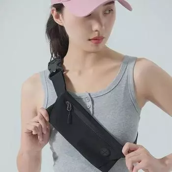 Стильная водонепроницаемая поясная сумка для бега, походов и фитнеса — вмещает мобильные телефоны и многое другое чёрный