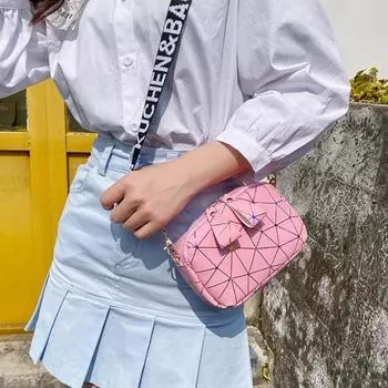 Стильная водонепроницаемая сумка через плечо с двойной молнией и принтом для женщин синий