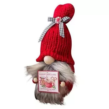 Стильная вязаная шапка для куклы-гнома, легкая и долговечная. чёрный