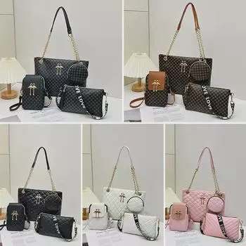 Стильная высококачественная плетеная сумка через плечо и кошелек для монет