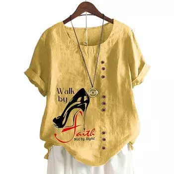 Стильная женская футболка с коротким рукавом и 11 вариантами красочного принта S розовый