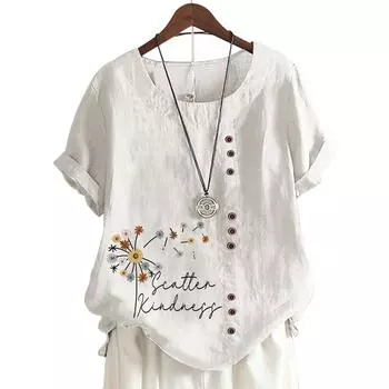 Стильная женская футболка с круглым вырезом и короткими рукавами, 11 вариантов цвета S синий