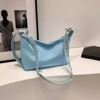 Стильная женская сумка через плечо из цельного ПУ на молнии с внутренним отделением, женская сумка большой емкости чёрный