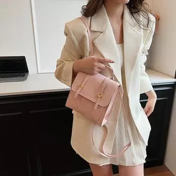 Стильная женская сумка через плечо, простой стиль, однотонная кожаная сумка через плечо, женская сумка-мессенджер из искусственной кожи, высокое качество на ощупь