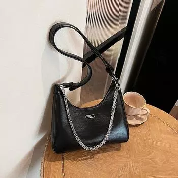 Стильная женская сумка через плечо с цепочным узором 2024 года 25*8*21 коричневый