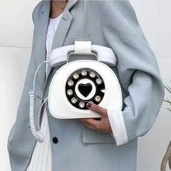 Стильная женская сумка через плечо в форме телефона из искусственной кожи, женская повседневная сумка для покупок, уличная школьная сумка-тоут, кошелек 21x9x16cm белый