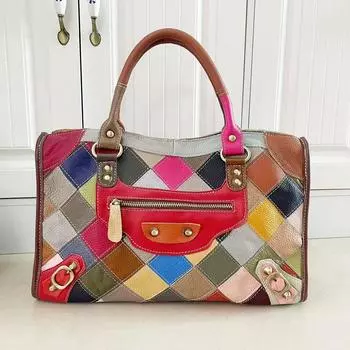 Стильная женская сумка из искусственной кожи, сумка-мессенджер из цветной коровьей кожи с ромбами, повседневная большая сумка разноцветный