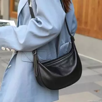 Стильная женская сумка-слинг из натуральной кожи Top Grain Leather - повседневная сумка через плечо и через плечо из натуральной кожи