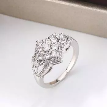 Стильное белое кольцо с полным цирконием 925 пробы, посеребренное, для женщин, высококачественный блестящий подарок на годовщину, ювелирные изделия из стерлингового серебра 8 белый