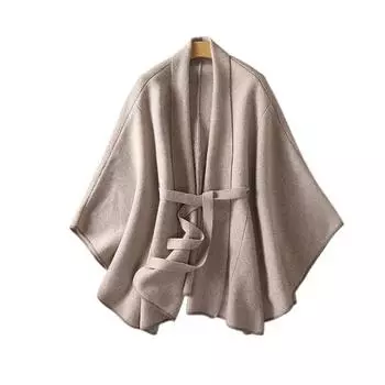 Стильное и элегантное вязаное пальто для женщин, толстая и теплая накидка-шаль, свитер, куртка One Size