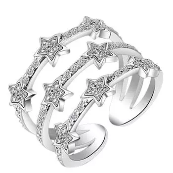 Стильное и элегантное женское кольцо с металлическим регулируемым отверстием