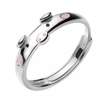 Стильное и прочное серебряное кольцо, устойчивое к окислению и коррозии, модное кольцо с изображением животных свободного размера