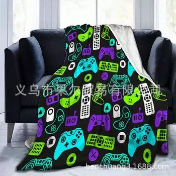 Стильное и простое фланелевое одеяло, утолщенное с цифровой печатью, детское одеяло 80*100