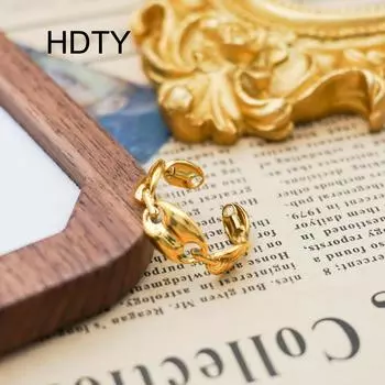 Стильное и простое геометрическое кольцо из титановой стали, покрытое 18-каратным золотом, с регулируемым отверстием для сращивания свиных ноздрей Opening adjustable золотой