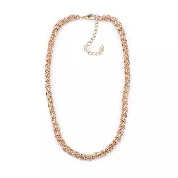 Стильное и простое металлическое цепочное золотое ожерелье