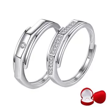 Стильное кольцо с бриллиантом класса 5А, обручальное кольцо с большим количеством размеров, которые можно отрегулировать, пара, день рождения, бриллиант, годовщина, подарочная упаковка для женщин