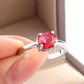 Стильное кольцо с красным кристаллом и кубическим цирконием AAA, женское кольцо на годовщину свадьбы, вечерние кольца, высококачественные аксессуары для пальцев, новые ювелирные изделия 6 красный