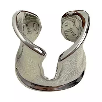 Стильное открытое кольцо неправильной формы, женские ювелирные аксессуары, металлическое регулируемое кольцо, привлекательные кольца для женщины 1