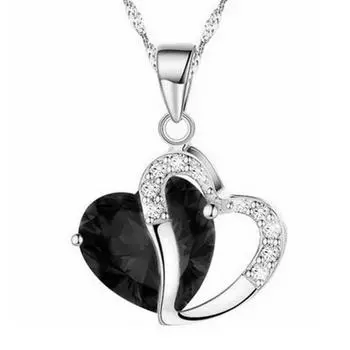 Стильное ожерелье, элегантное украшение на шею с кубическим цирконием чёрный