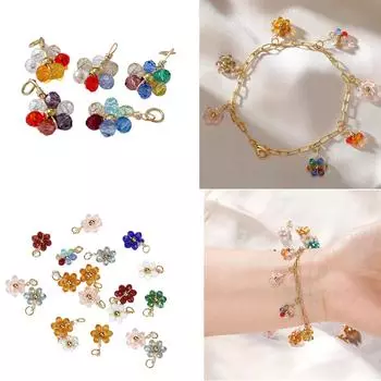 Стильное ожерелье из хрустальных бусин, подвеска, красивый хрустальный цветок, украшение из бисера, стильный аксессуар для изготовления ювелирных изделий 1