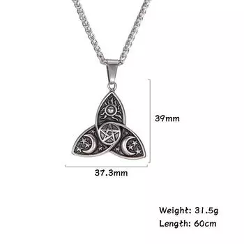 Стильное ожерелье из нержавеющей стали с завораживающим кулоном в виде луны и звезды, идеально для подарка