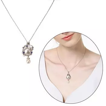 Стильное ожерелье с подвеской в виде клетки из кристаллов, современное ожерелье с подвеской в виде камня и кристалла, подвеска на шею для модных людей серебряный