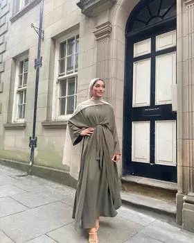 Стильное платье-абайя без рукавов с карманами - женский кардиган 1956 г. XL