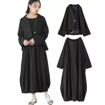 Стильное платье-пиджак Walker Blend, большой размер, цельное платье-пиджак, свадебное платье-чехол для поездок на работу, выпускного, церемонии вступления в школу, somari чёрный