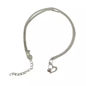 Стильное полое ожерелье-подвеска в виде сердца, цепочка, ожерелье ручной работы, сплавная текстура, подходит для вечеринки, для повседневной носки