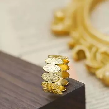 Стильное простое индивидуальное геометрическое кольцо из титановой стали, покрытое 18-каратным золотом, овальное открытое кольцо Opening adjustable золотой