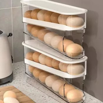 Стильное решение для хранения яиц, экономящий место органайзер для яиц, дозатор яиц для холодильника, контейнер для яиц 2