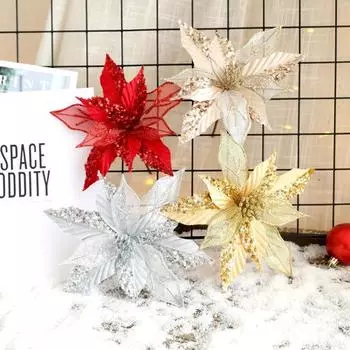 Стильное рождественское украшение из нежной проволоки и ткани своими руками серебряный