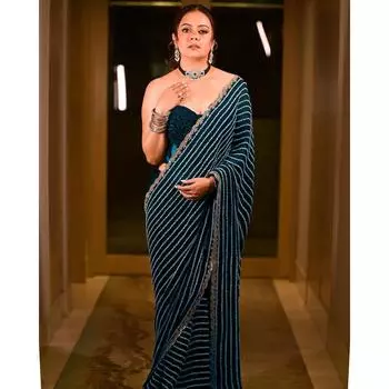 Стильное сари Soft Georgette, несшитая блузка