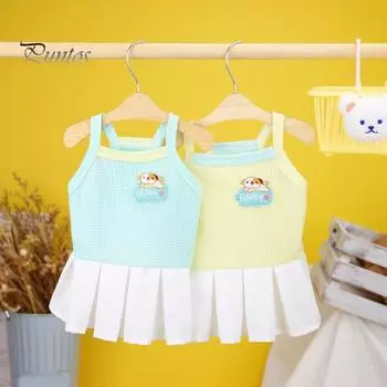 Стильное тонкое мастерство хлопковое летнее платье для домашних животных летнее платье для щенков для собак пуловер платье для домашних животных XL небесно-голубой