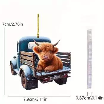 Стильное зеркало заднего вида для собак, аксессуар для автомобилей, акриловая мультяшная декорация для интерьера для