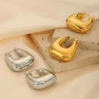 Стиль Новый Темперамент Золотые Полые Маленькие Серьги Lucky Bag Нишевые Универсальные Серьги Модный Тренд Легкие Роскошные Серьги