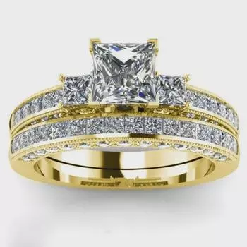 Стильные браслеты из сплава и популярные парные кольца с имитацией кристаллов, женские кольца с цирконием Size 8