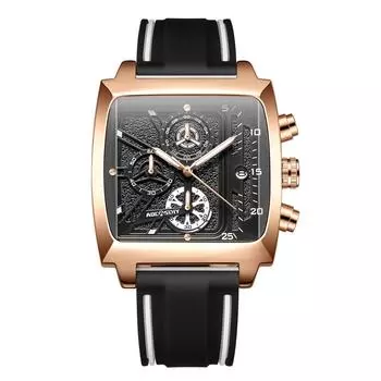 Стильные цветные мужские часы многофункциональные водонепроницаемые ночные