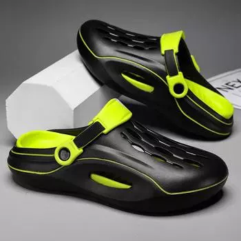 Стильные, дышащие и удобные мужские туфли Eva Stepping On Shit Feeling большого размера с отверстиями для ног, повседневные сандалии для отдыха 36-37