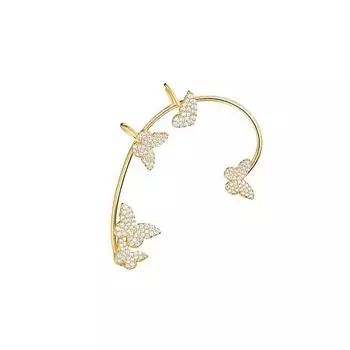 Стильные и эксклюзивные золотые серьги для женщин - Ведущие трендовые серьги-вкладыши в стиле звезды без отверстий для ушей, клипсы на серьги gold (left)