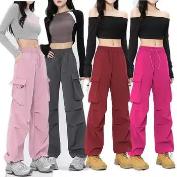 Стильные и практичные рабочие брюки для женщин с широким кроем для создания модного образа S чёрный