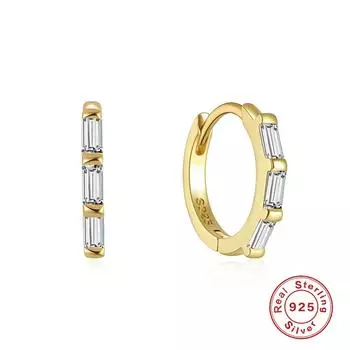 Стильные и простые серьги-гвоздики в стиле Ins из стерлингового серебра S925, универсальные, квадратные, с бриллиантами, классические