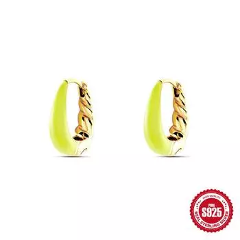 Стильные и простые серьги Ins Wind S925 Sterling Silver Croissant в форме буквы U, с переплетением, летние серьги, серьги, серьги 925 silver