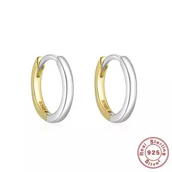 Стильные и простые серьги-кольца классической U-образной формы из стерлингового серебра 925 пробы с цветовой гаммой, серьги 925 silver