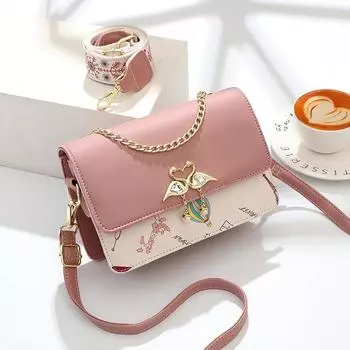 Стильные кожаные маленькие сумки через плечо, женская классическая сумка через плечо, повседневная маленькая квадратная сумка на цепочке