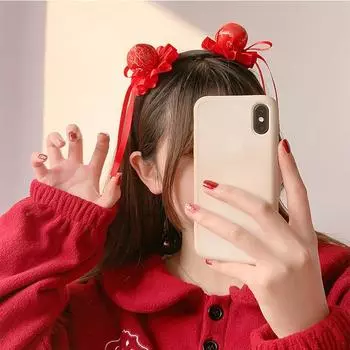 Стильные красные аксессуары для волос Festivel повязка на голову Пекинская опера головной убор кисточка обруч для головы пряжка на голову A